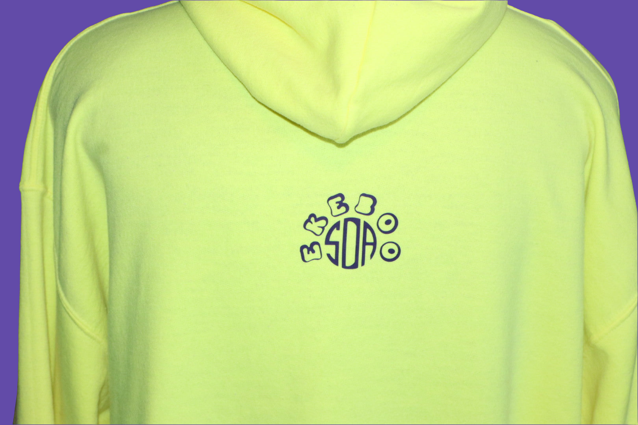 Yellow Bully in a Hoodie"